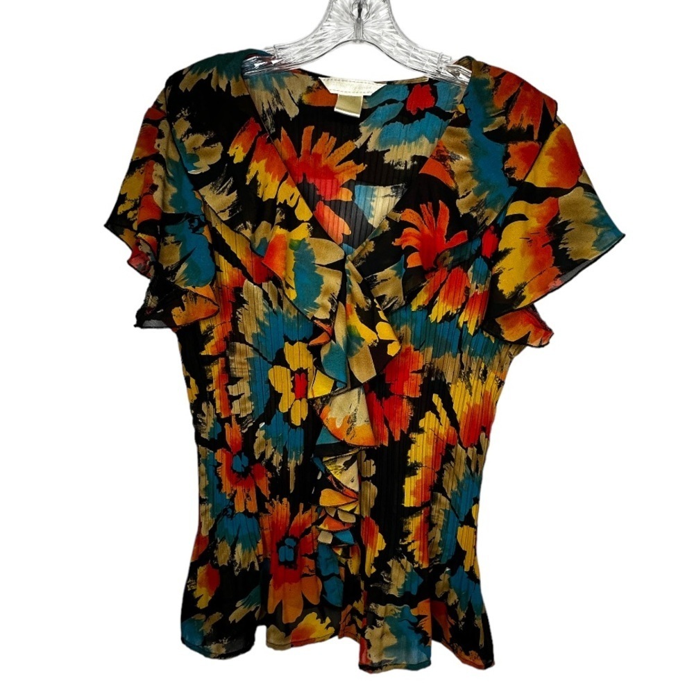 Vintage New York City Design Floral Top